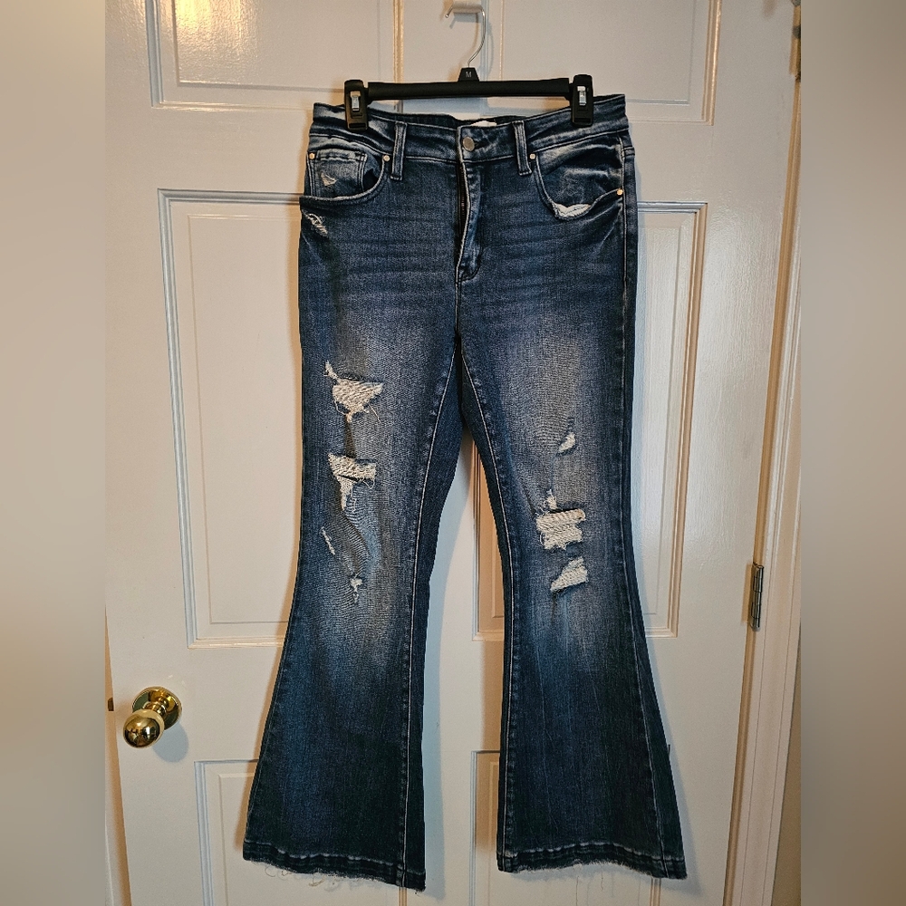 Petra Fashions Dark Blue Flare Jeans